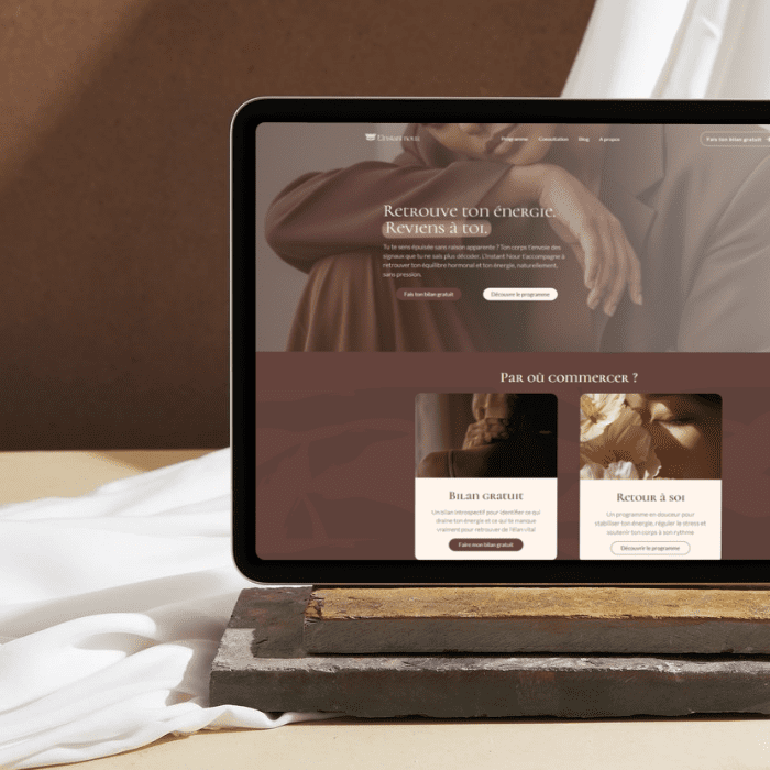Création de sites web pour coach bien être - L'INSTANT NOUR