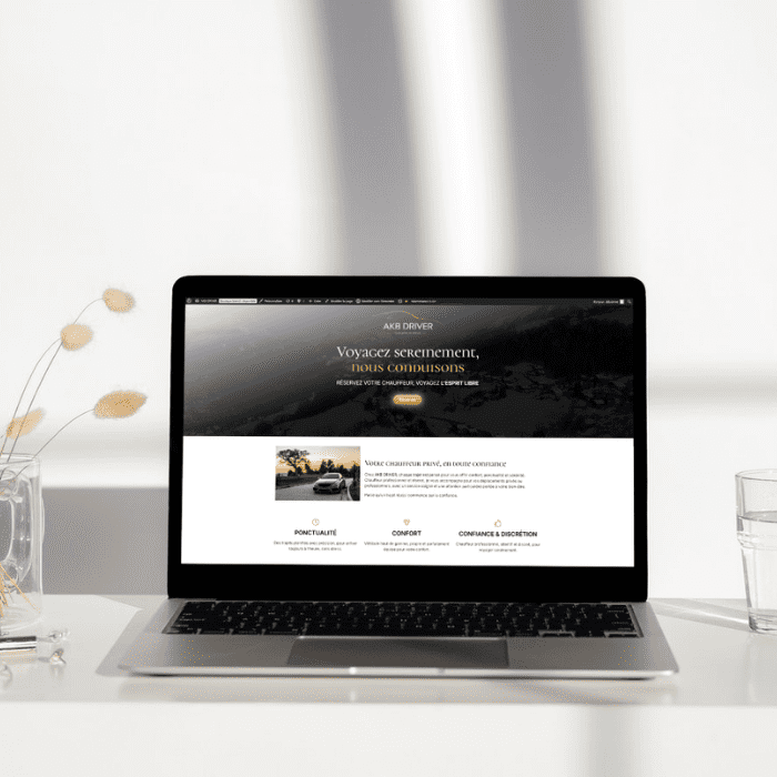 Création d'identité de marque et sites web vitrine one page - AKB DRIVER
