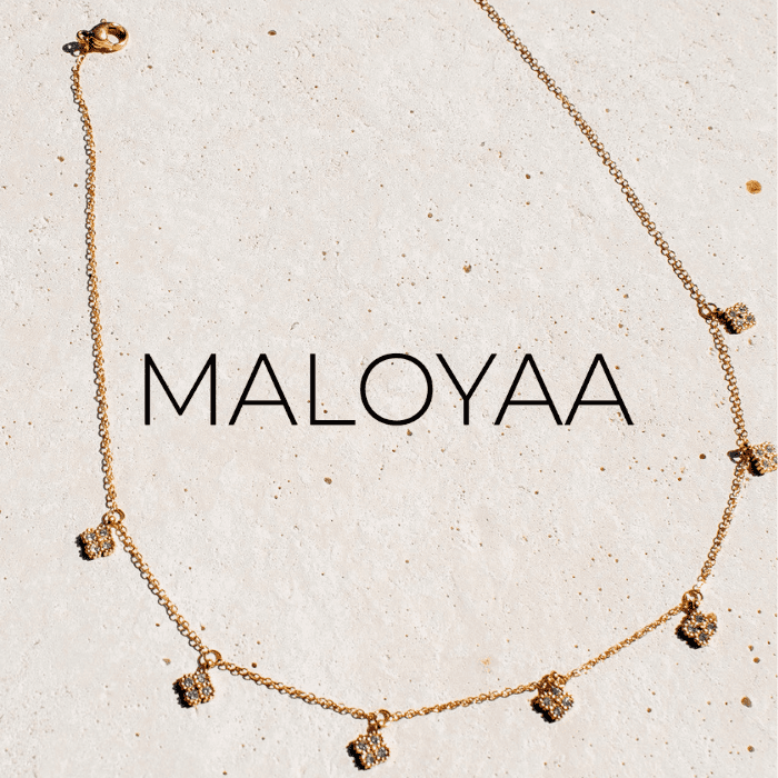 Création d'identité de marque & sites web pour MALOYAA - marque de bijoux en acier inoxydable